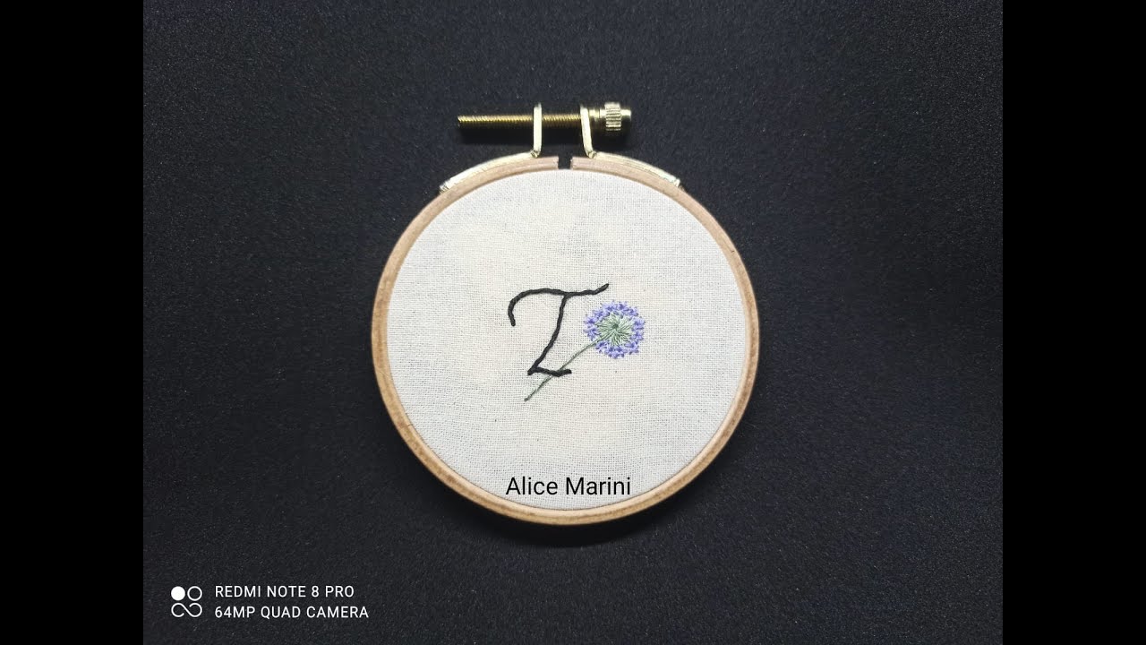 Hand Embroidery: Letter T - YouTube