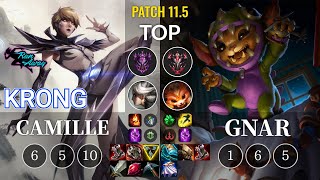 RNW KronG Camille vs Gnar Top - KR Patch 11.5