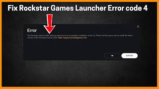 Rockstar Games Launcher: Error code 4