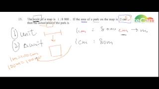 2006 CE MATH MC #15 scale ratio actual area