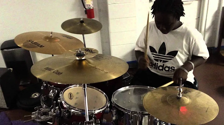 Christian McCall playing the drums