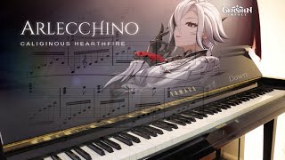 [Sheet music] Arlecchino theme - Piano vs Orchestral version | Genshin Impact