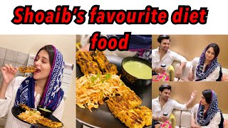 SHOAIB’S FAVOURITE DIET FOOD| PANEER AND CHICKEN GRILL KEBABS WITH SALAD | MINT CURD CHUTNEY| RECIPE