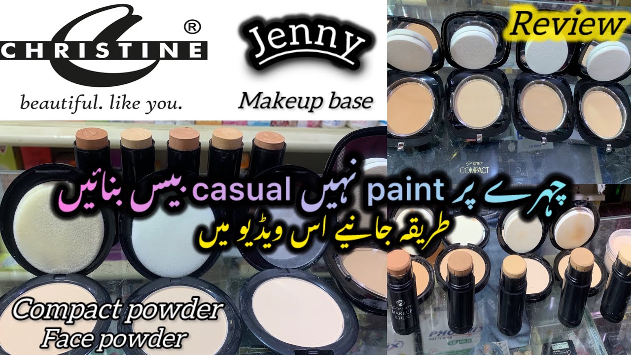 Best Party Makeup Base | Christine Compact & Jenny Face Powder Review @Mahrozmakeup 