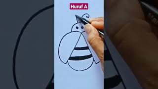 Wow Kumbang dari Huruf A #shorts #gambar #kumbang