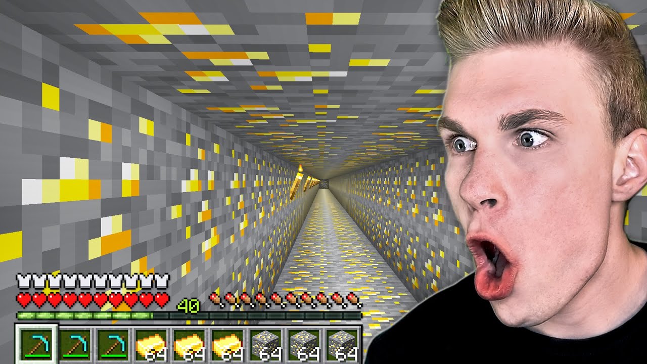 KOPAŁEM się PRZEZ 1H i ZNALAZŁEM TO... w Minecraft! ( 1000 bloków złota ) 💵