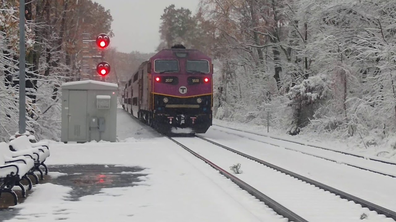 Railfanning the MBTA Commuter Rail at Foxboro Station 10/30/2020
