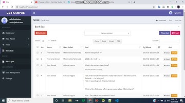 aplikasi ujian online kampus/universitas berbasis web codeigniter (computer based test)