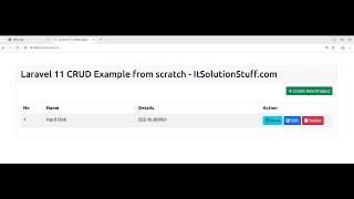 Laravel CRUD operations