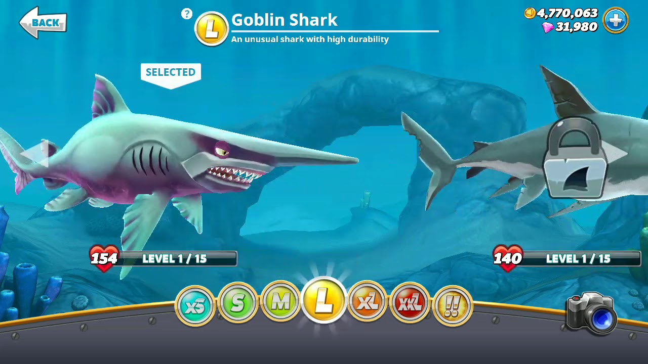 Hungry Shark world - How to get Unlimited Coins & gems All 28 Sharks