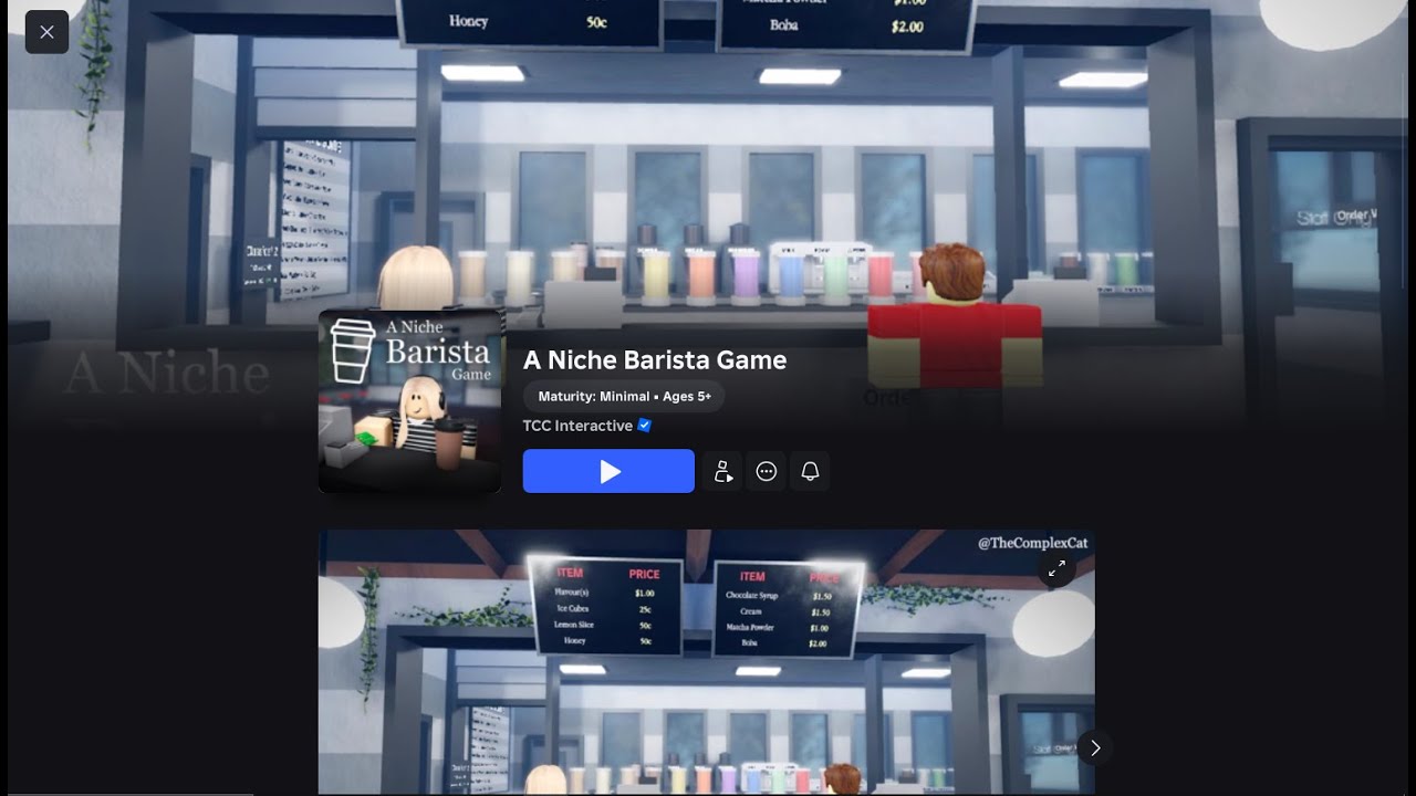 A Niche Barista Game (Roblox) Coba Jualan Kopi