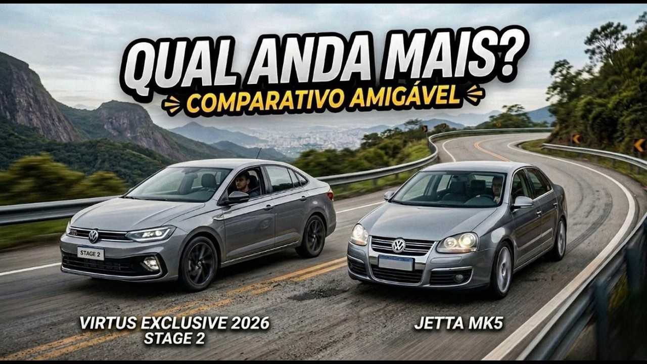 QUEM LEVOU A MELHOR? VIRTUS STAGE 2 VS JETTA MK5 COMPARATIVO NO MEIO DO ROLE! 🚗🚀