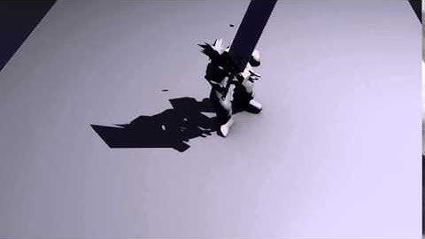 Cloud 3D Blender model buster sword strike animation test