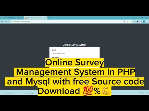 Online Survey Management System in PHP and Mysql with free Source code 💯%Download