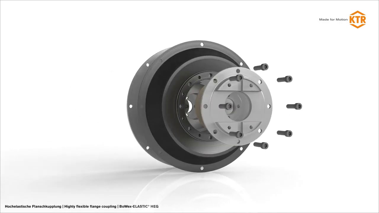 BoWex ELASTIC HEG highly flexible flange coupling KTR Systems YouTube