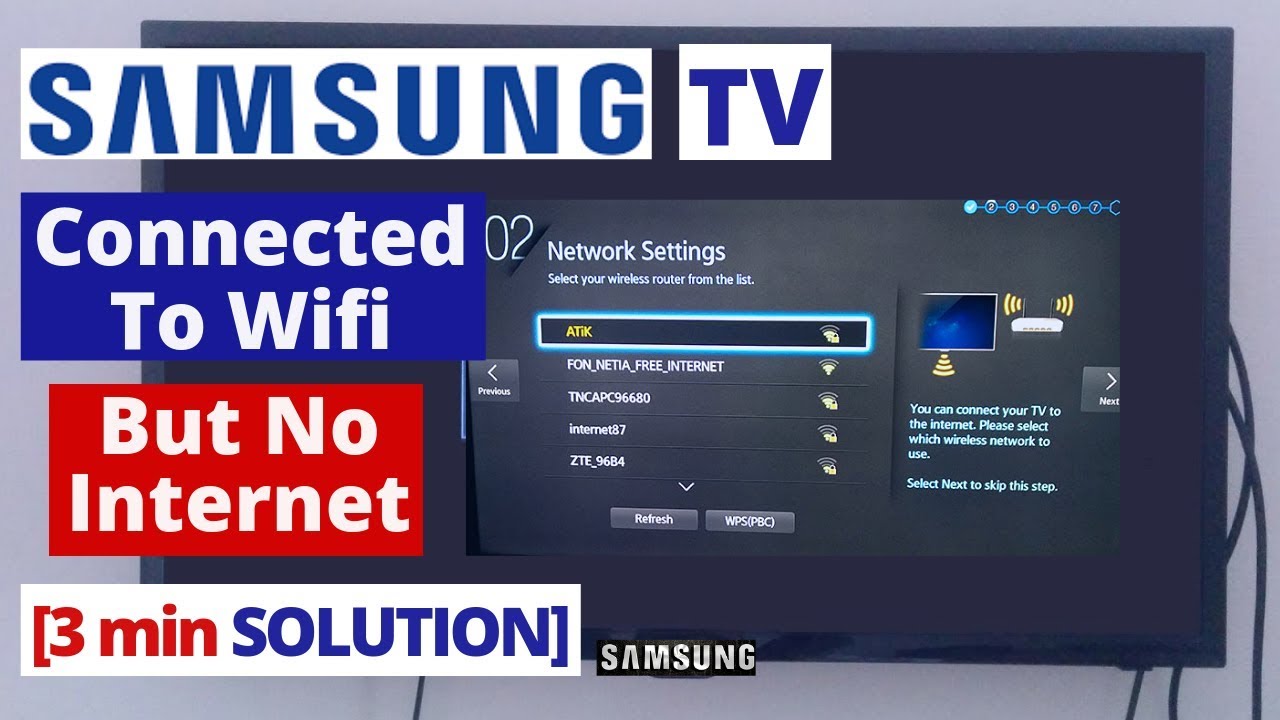 How To Fix Samsung Smart Tv Connected To Wifi But Not Internet Quick Solve In 2 Minutes Youtube