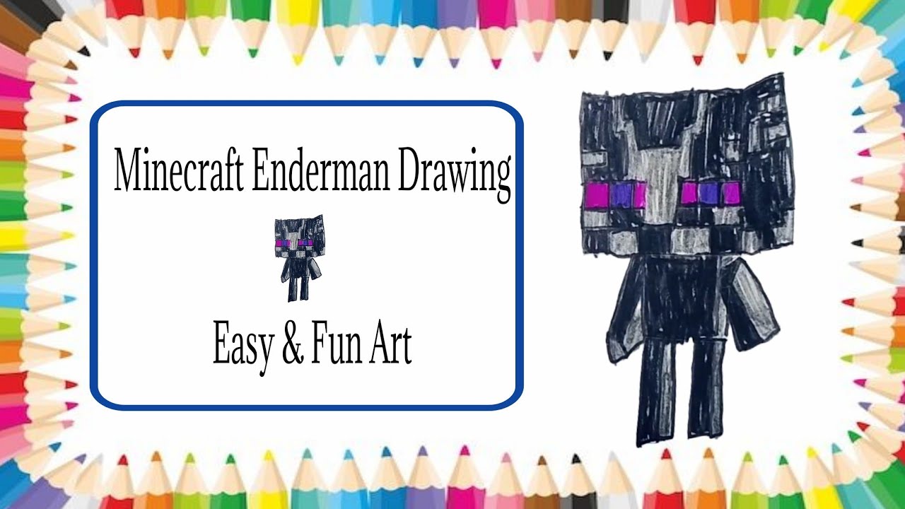 Minecraft Enderman Drawing 👾💜 | Easy & Cool Art