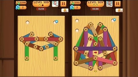 Screw Puzzle: Wood Nut & Bolt - Level 309