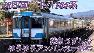 【JR四国】キハ185系　特急うずしお9号　ゆうゆうアンパンマンカー増結　2024年2月