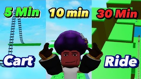 Building A Cart Ride In 5 Minutes, 10 Minutes And 30 Minutes! (Create A Cart Ride Roblox)