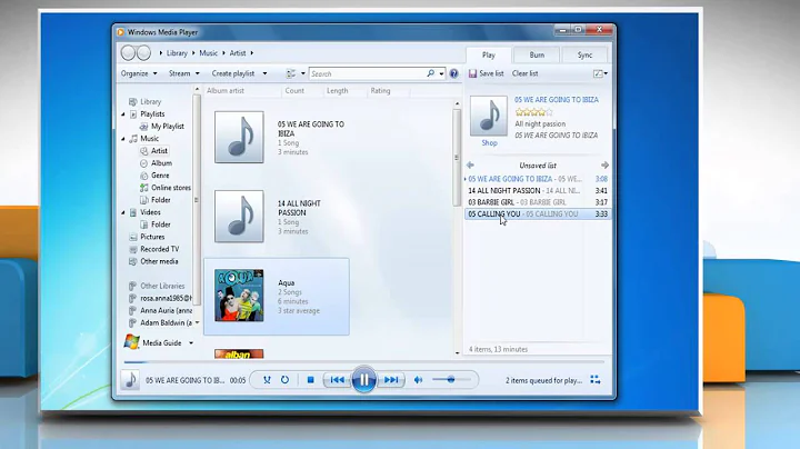 How to create a regular playlist in Windows® Media Player