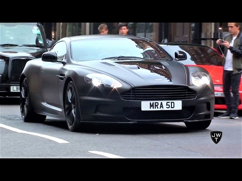 (Matte Black) Aston Martin DBS Coupes & Volante In London! Exhaust Sounds!