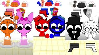 Sprunki Asmr - Couples Challenge Emoticon Mukbang Compilation Incredibox Animation Hanie Moon