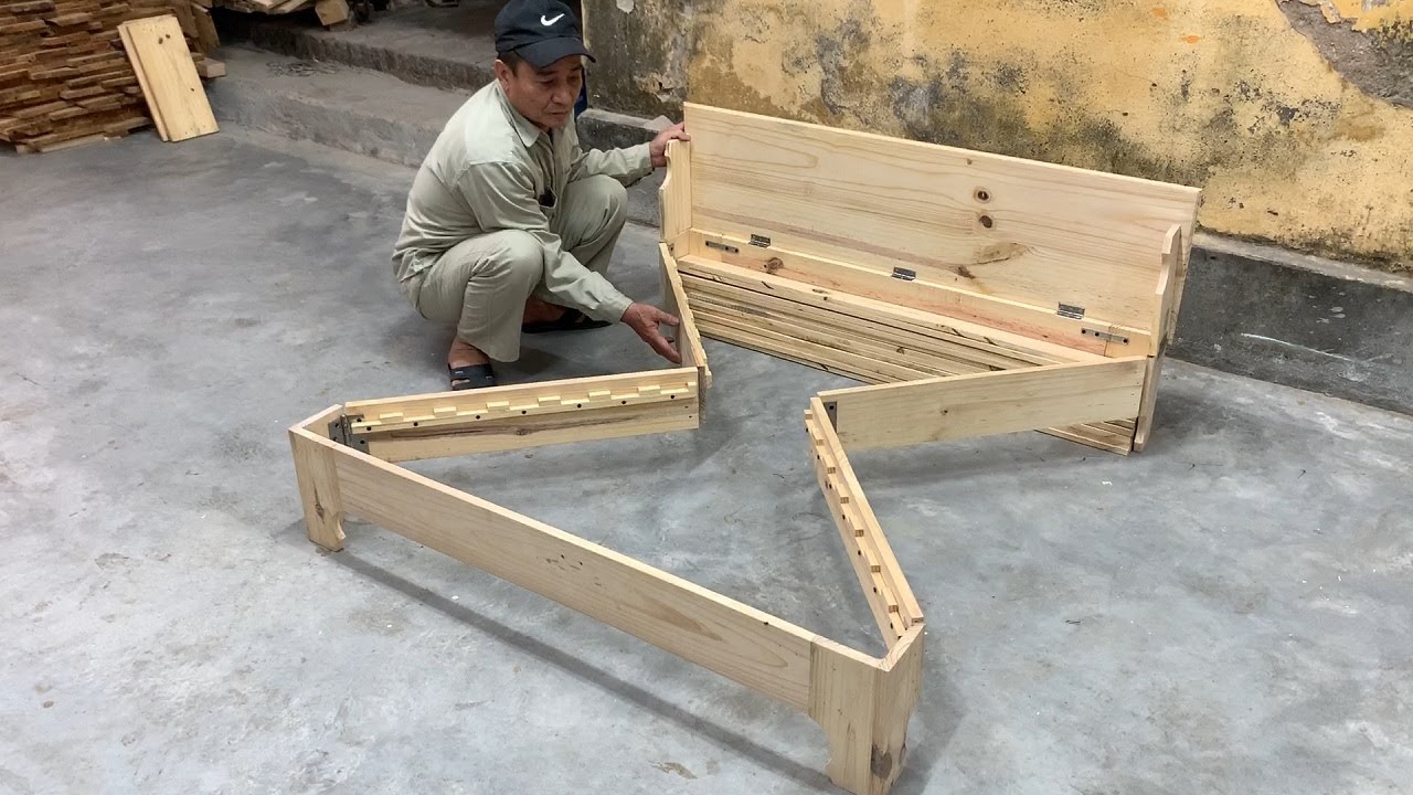 Woodworking Projects and Products - Build A Smart Folding Bed Combined With a Table // Woodworking