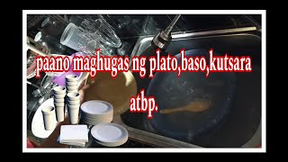 Paano maghugas ng mga plato atbp. kapag walang tubig ang gripo..