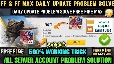 Free Fire Max Daily Update Problem | Free Fire Daily Update Problem Tamil | Daily Update Problem FF