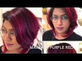 Purple Red Balayage at BDB (BLO DRY BAR)Dubai