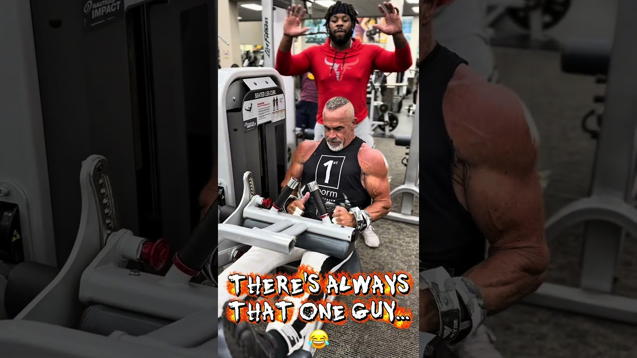 THERE’S ALWAYS THAT ONE GUY THAT JUST HAS TO GET IN THE SHOT 😂😂 #funny #gymhumor #gymlife #fail