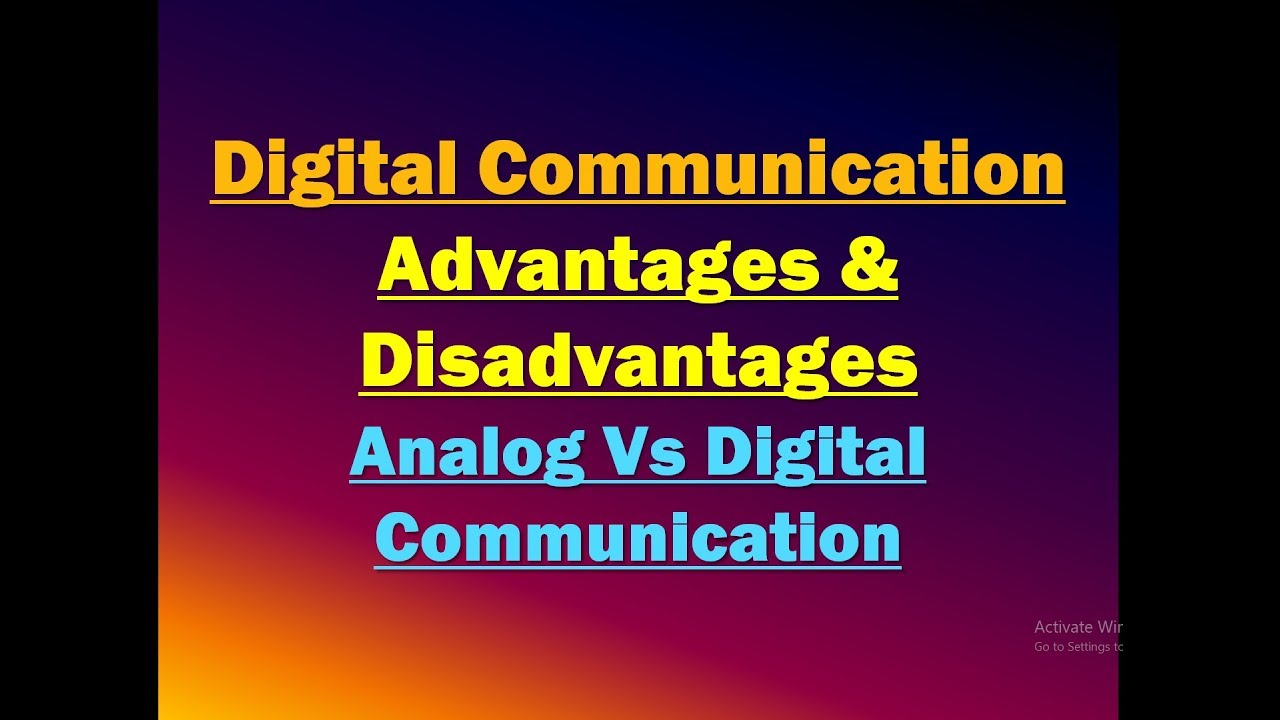 difference between analog and digital communication