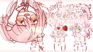 𓍯 ִֶָ 🎀 Oc by emojis - Part 1🍓💌🍥 ୨୧｡*ﾟ Gacha Club - Free to use the oc ! ♡‹𝟹" ✨ screenshot 2