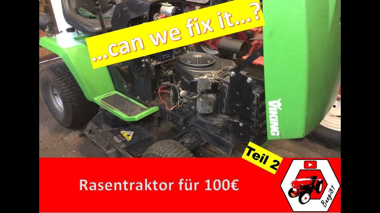 Rasentraktor für 100€, can we fix it?, Viking GT16H