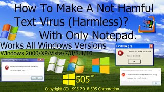Details How to Make a Not Harmful Text Virus (Harmless) - With only Notepad - Works on All Windows Versions Update