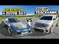 Rob Dahm’s 4 Rotor AWD RX-7 vs 850hp Jeep Trackhawk // THIS vs DAHM