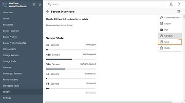 Generate Reports in HPE OneView Global Dashboard-Demo#10