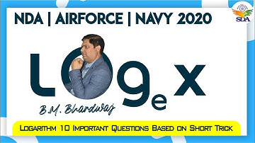 10 important Questions on Logarithm by tricks for NDA, Airforce &Navy 2020