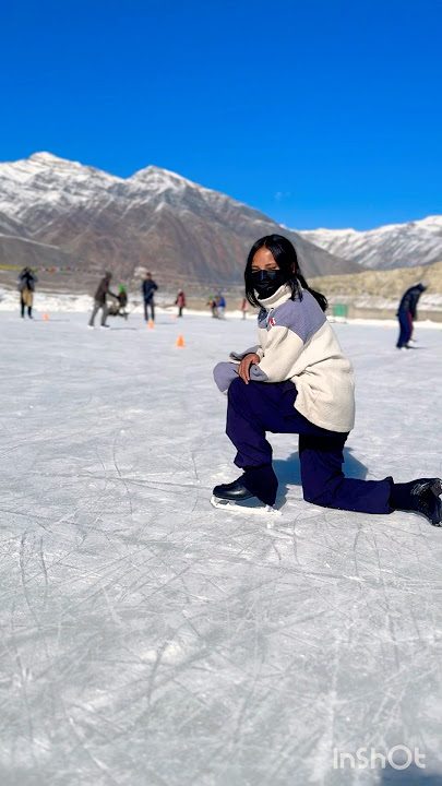 || New ladakhi song Treding || Ice skates in zanskar Talented Girl
