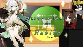 Fandoms React To Each other ~ Part 1 ~ Nahida ~ Warnings in video ~ Finished ~ Read DESC