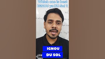 Which one is best IGNOU Ya DU.SOL and Value ???#ignou #dusolexam #viral #youtube #shorts #shorts 🤔