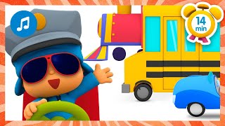 🚗 The Wheels + More Nursery Rhymes & Kids Songs [ 14 minutes ] | Pocoyo