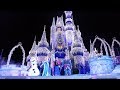 "A Frozen Holiday Wish" Cinderella Castle Lighting 2019 Front Row Center, Magic Kingdom w/Anna, Elsa