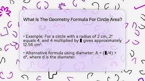 What Is The Geometry Formula For Circle Area? - All About Geometry