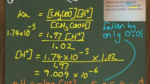 Buffers 2 Calculating pH of buffer after adding acid or base