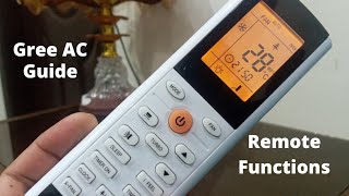 Gree inverter AC Remote Settings | instructions | Functions in Urdu / Hindi | Complete Guide