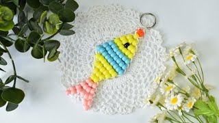 How to make fish shaped keychain with pony beads?