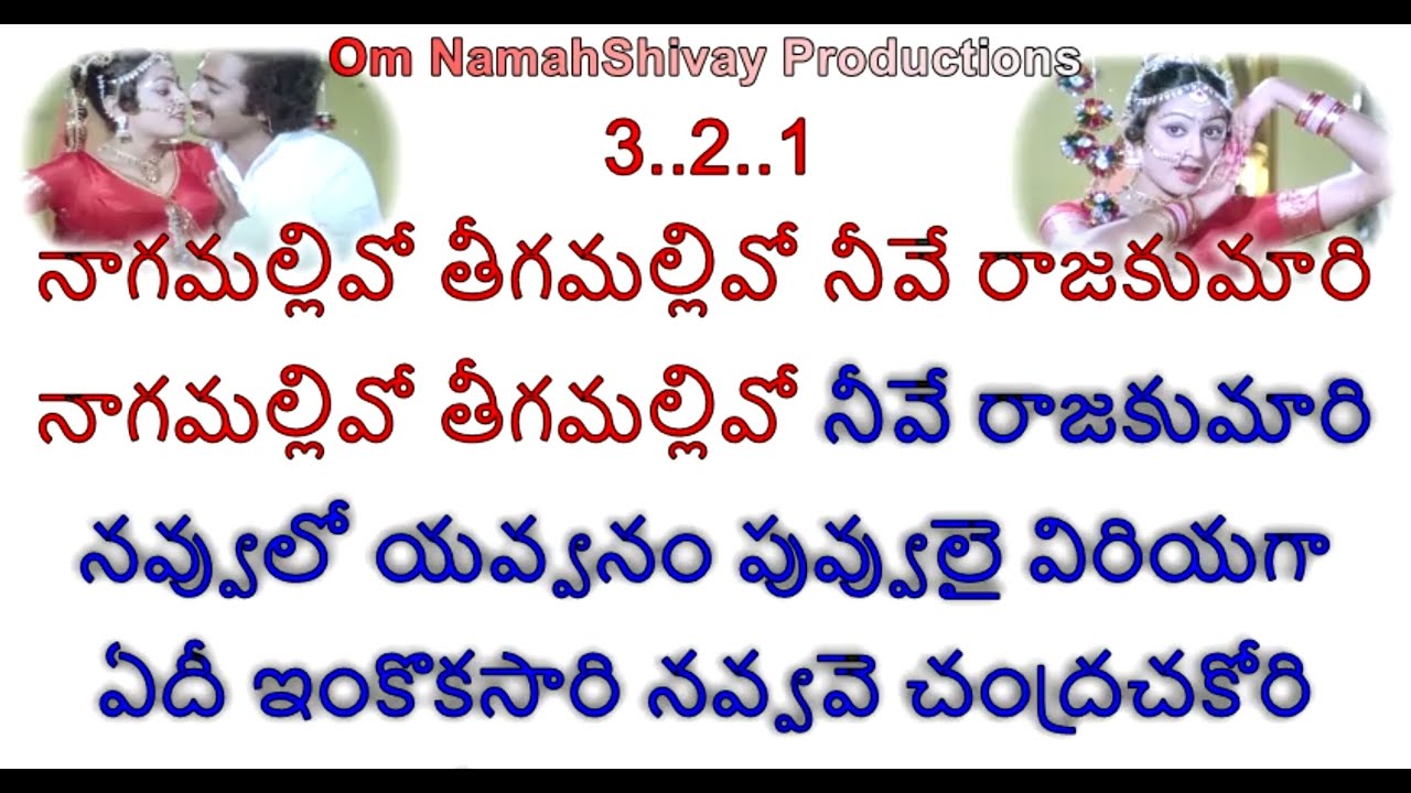 Nagamallivo Teegamallivo Karaoke With Lyrics Telugu Nagamalli Telugu