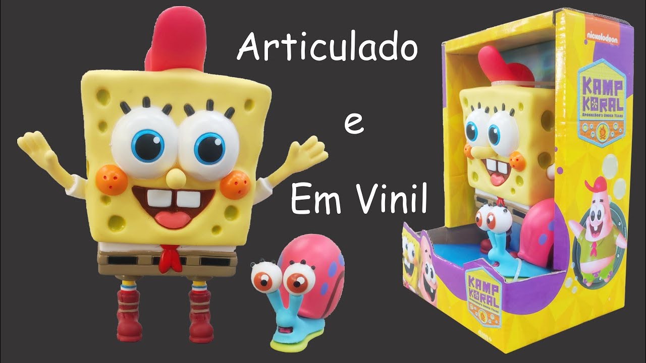 Boneco Bob Esponja E Gary De Vinil Articulado bobesponja YouTube